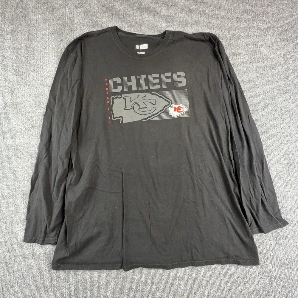 Kansas City Chiefs Shirt Mens 2XL Black NFL Football Long Sleeve Team Apparel